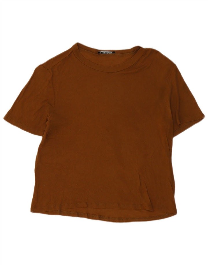 Zara Γυναικείο T-Shirt Top UK 14 Large Brown