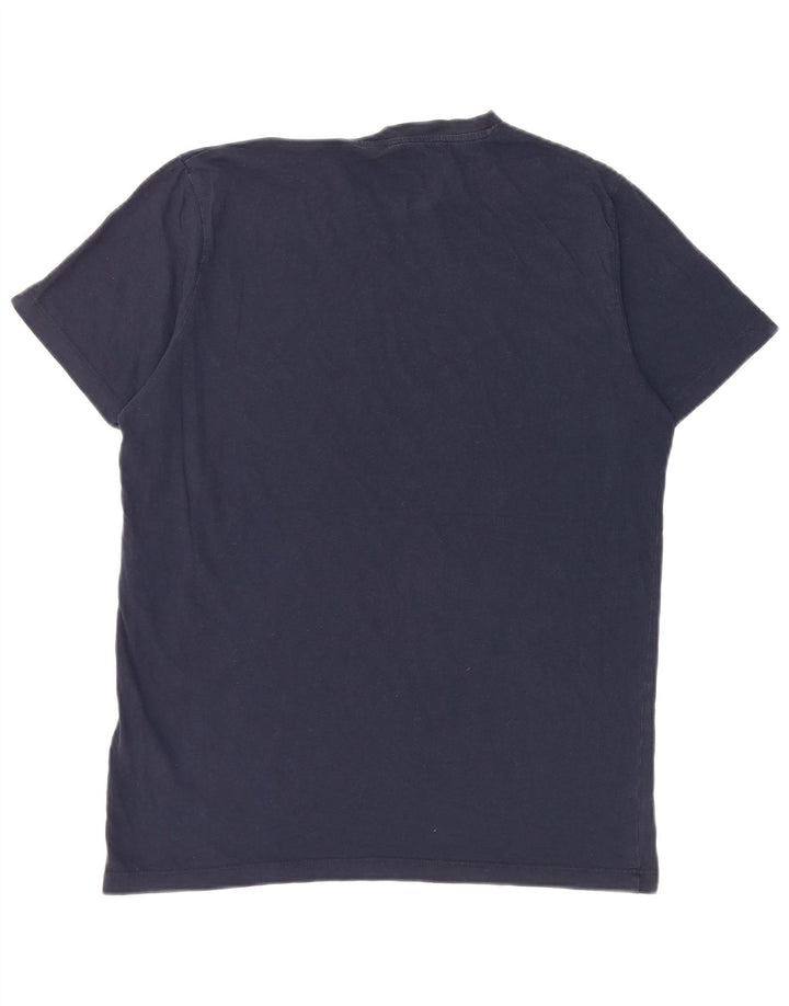 Ανδρικό T-Shirt JACK & JONES Τοπ μεσαίο ναυτικό μπλε βαμβακερό