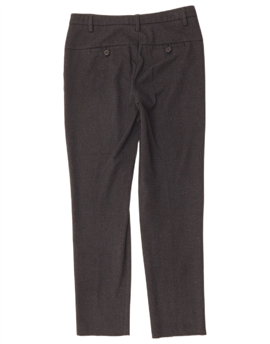 BENETTON Γυναικείο Slim Suit Παντελόνι UK 6 XS W28 L27 Μαύρο Houndstooth