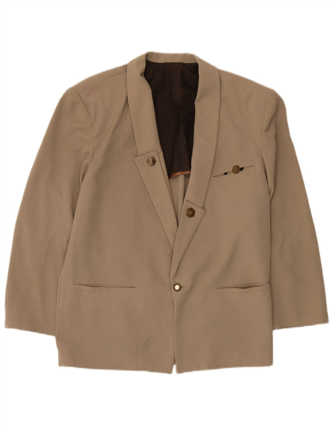 Vintage Ανδρικό σακάκι 1 κουμπιού Blazer UK 38 Medium Beige Viscose