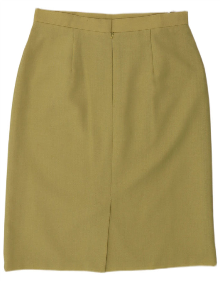 JAQUES VERT Γυναικεία ψηλόμεση μίντι ίσια φούστα UK 18 XL W33 Πράσινη