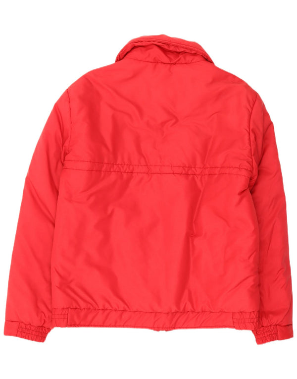 Vintage Womens Padded Jacket IT 50 XL Red Polyester
