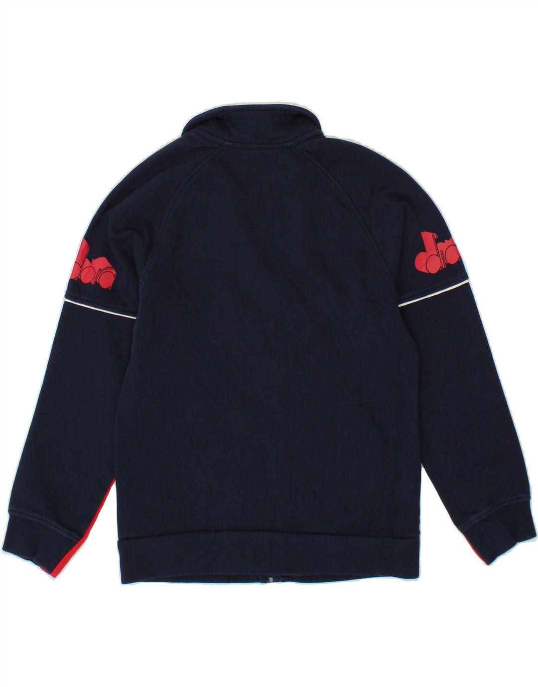 DIADORA Boys Graphic Tracksuit Top Jacket 8-9 Years Medium Navy Blue Vintage Diadora and Second-Hand Diadora from Messina Hembry 