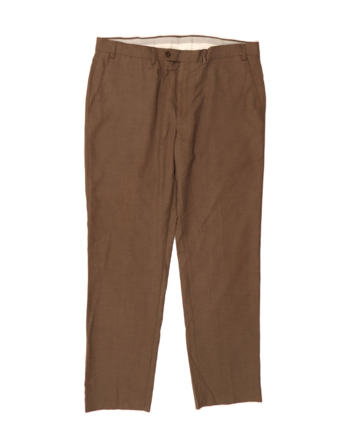 MICHAEL KORS Mens Slim Suit Trousers W38 L32 Brown Polyester Vintage Michael Kors and Second-Hand Michael Kors from Messina Hembry 