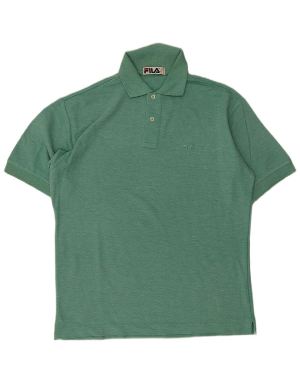 Fila Mens Polo Shirt Small Green Cotton