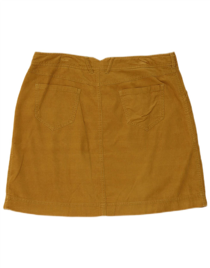 WHITE STUFF Γυναικεία μίνι κοτλέ φούστα UK 12 Medium W32 Κίτρινο βαμβακερό