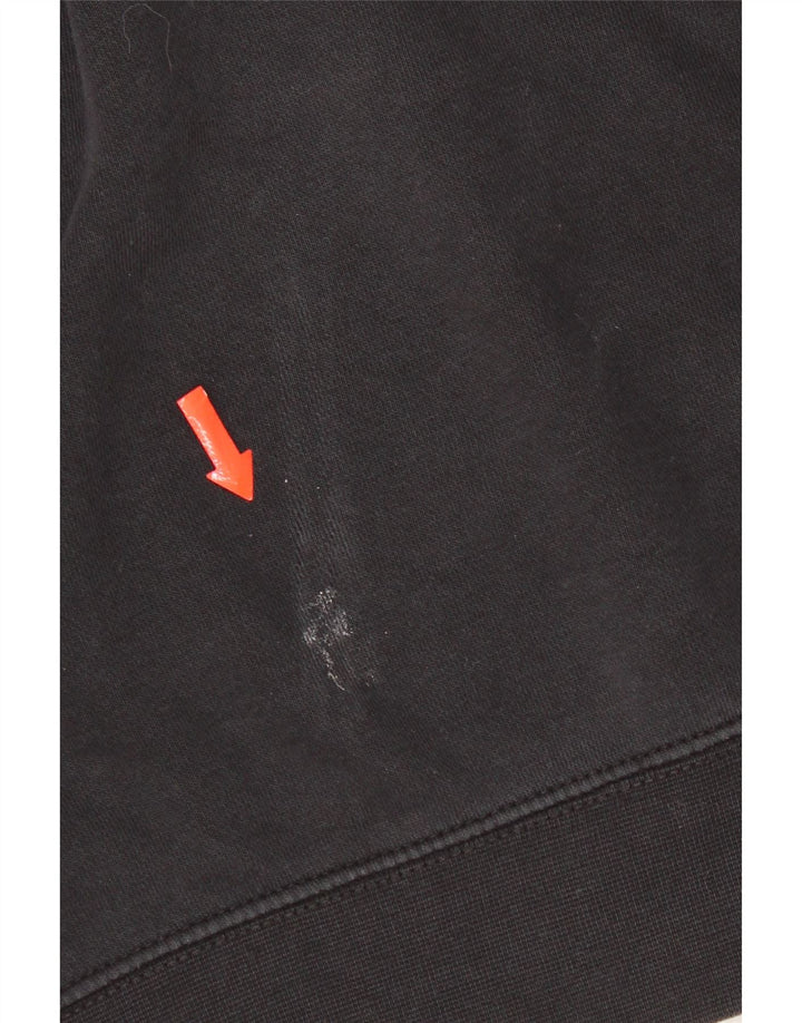 Γυναικείο φούτερ Nike 1/4 με φερμουάρ, Jumper UK 16 μεγάλο μαύρο βαμβακερό