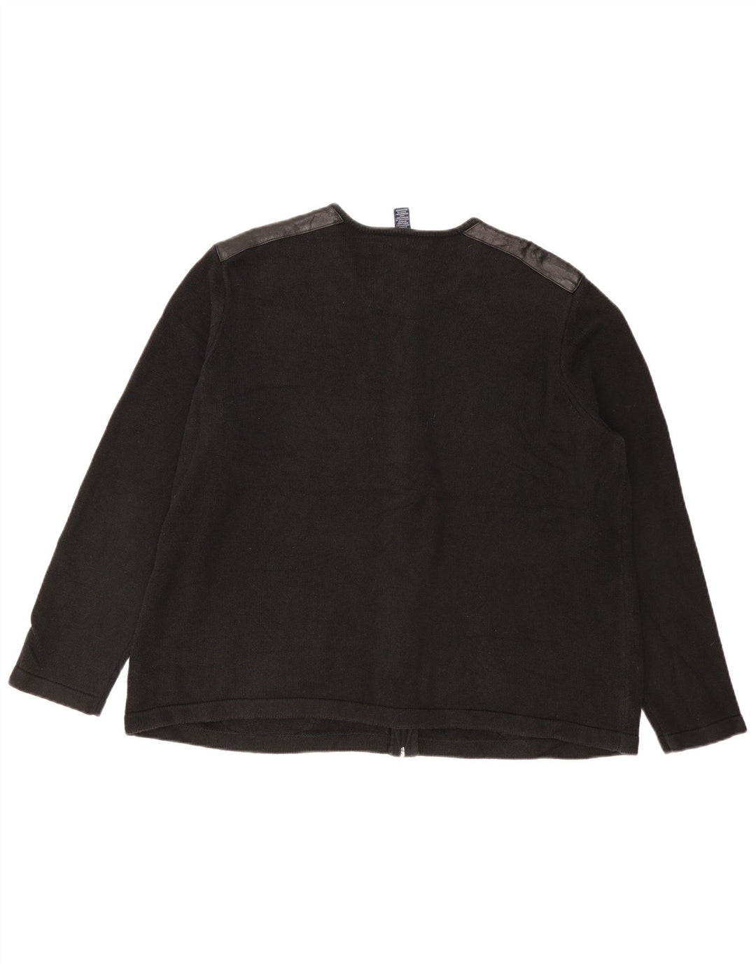 CHAPS Γυναικείο πουλόβερ ζακέτα UK 22 3XL Μαύρο βαμβακερό