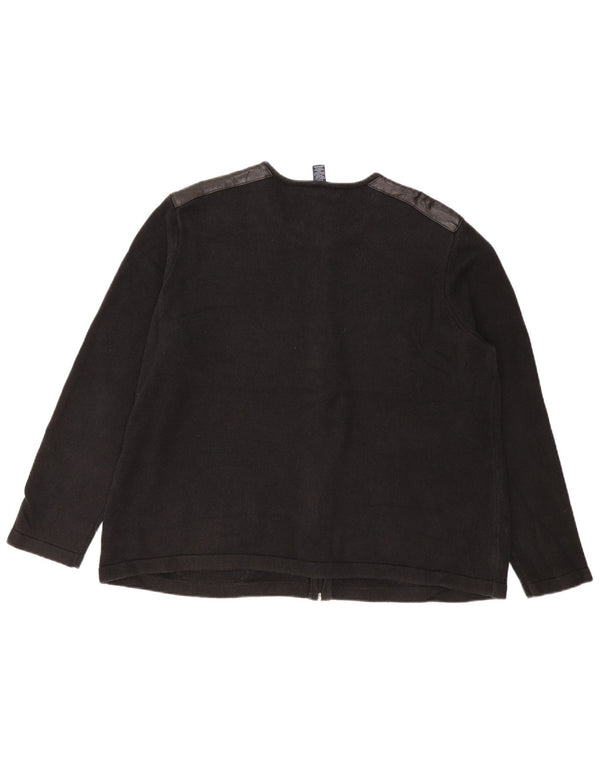 CHAPS Γυναικείο πουλόβερ ζακέτα UK 22 3XL Μαύρο βαμβακερό