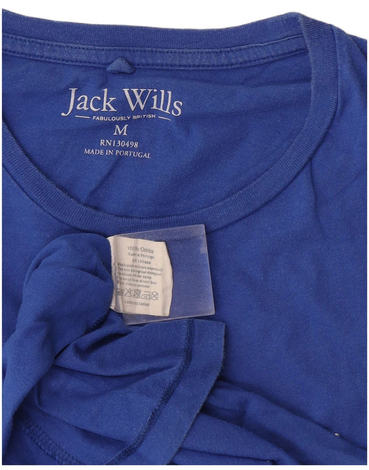 Ανδρικό μπλουζάκι Jack Wills Μπλουζάκι από μεσαίο μπλε βαμβακερό