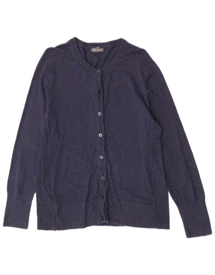 Eddie Bauer Γυναικείο πουλόβερ ζακέτα με κανονική εφαρμογή UK 14 Large Navy Blue