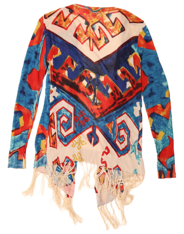 Desigual Γυναικείο πουλόβερ Longline Cardigan UK 10 Small πολύχρωμο