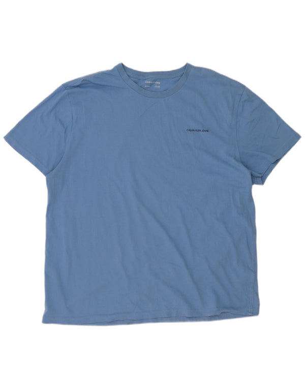 Calvin Klein Jeans Ανδρικό T-Shirt Top 2XL Μπλε βαμβακερό