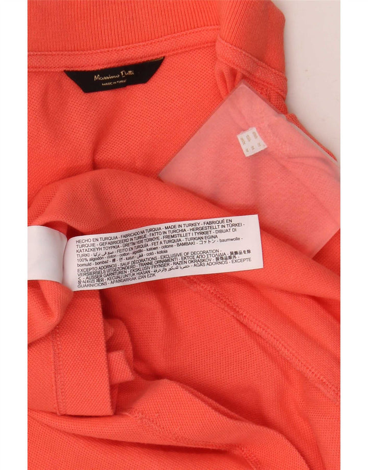 Ανδρικό μπλουζάκι πόλο Massimo Dutti, μεσαίο πορτοκαλί βαμβακερό