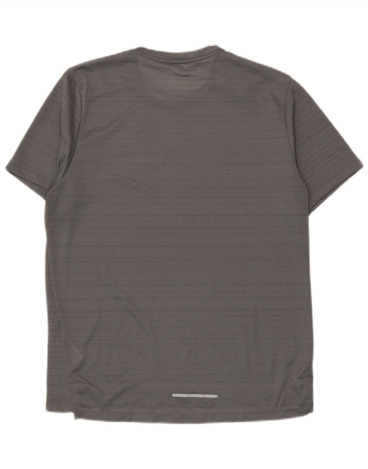 Ανδρικό T-Shirt Nike Dri Fit Τοπ μεσαίου γκρι ριγέ πολυεστέρα