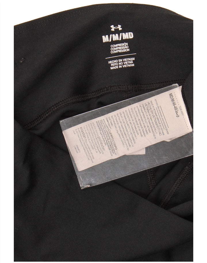Under Armour Γυναικεία Crop κολάν UK 12 Medium Black Colourblock Polyester