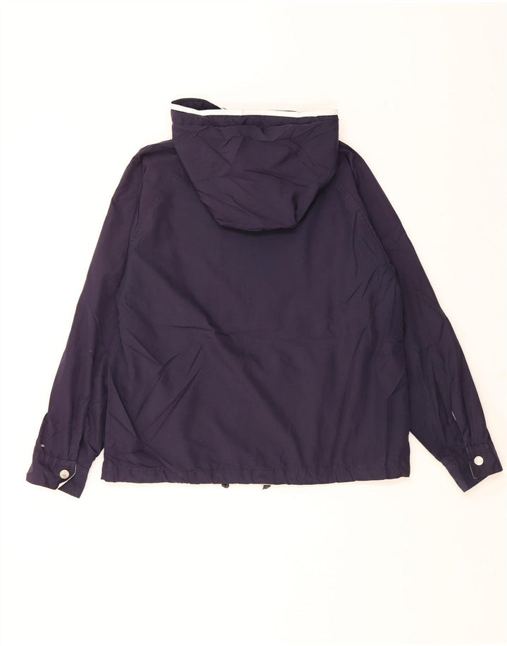 EDDIE BAUER Γυναικείο μπουφάν βροχής με κουκούλα UK 14 Medium Navy Blue Polyester