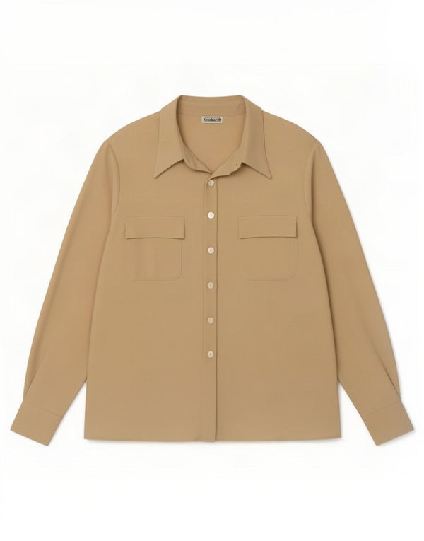 Cacharel Γυναικείο Στρατιωτικό Πουκάμισο UK 14 Large Beige