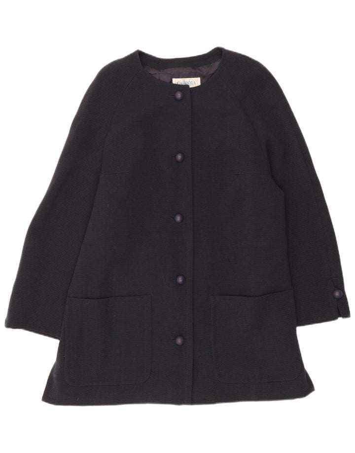 Carisma Γυναικείο Longline σακάκι σακάκι με 5 κουμπιά IT 50 XL Navy Blue Wool