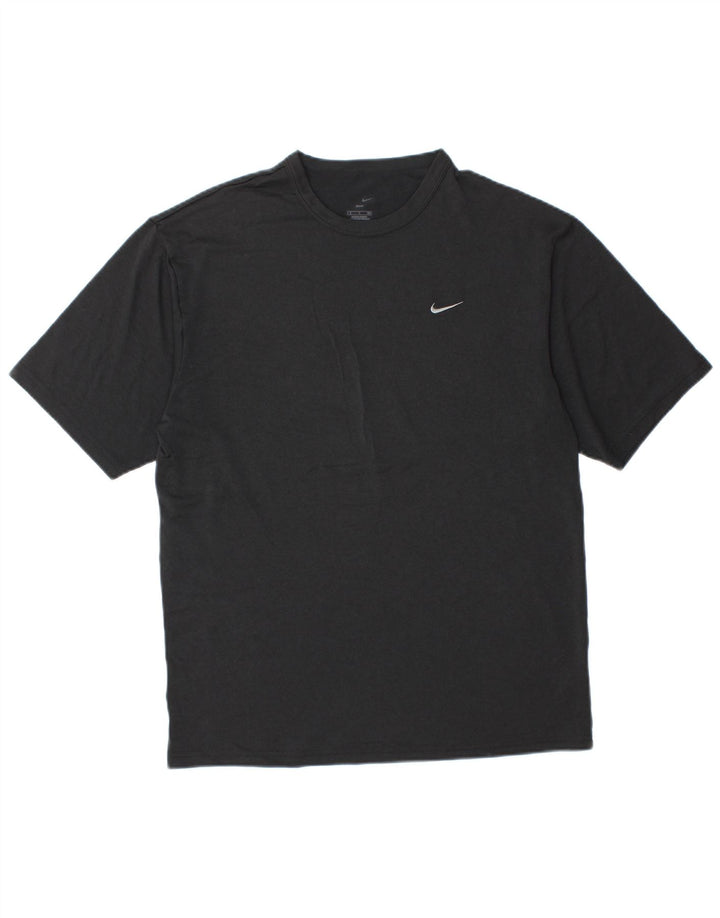 Ανδρικό T-Shirt Nike Dri Fit Top από μεσαίο μαύρο πολυεστέρα