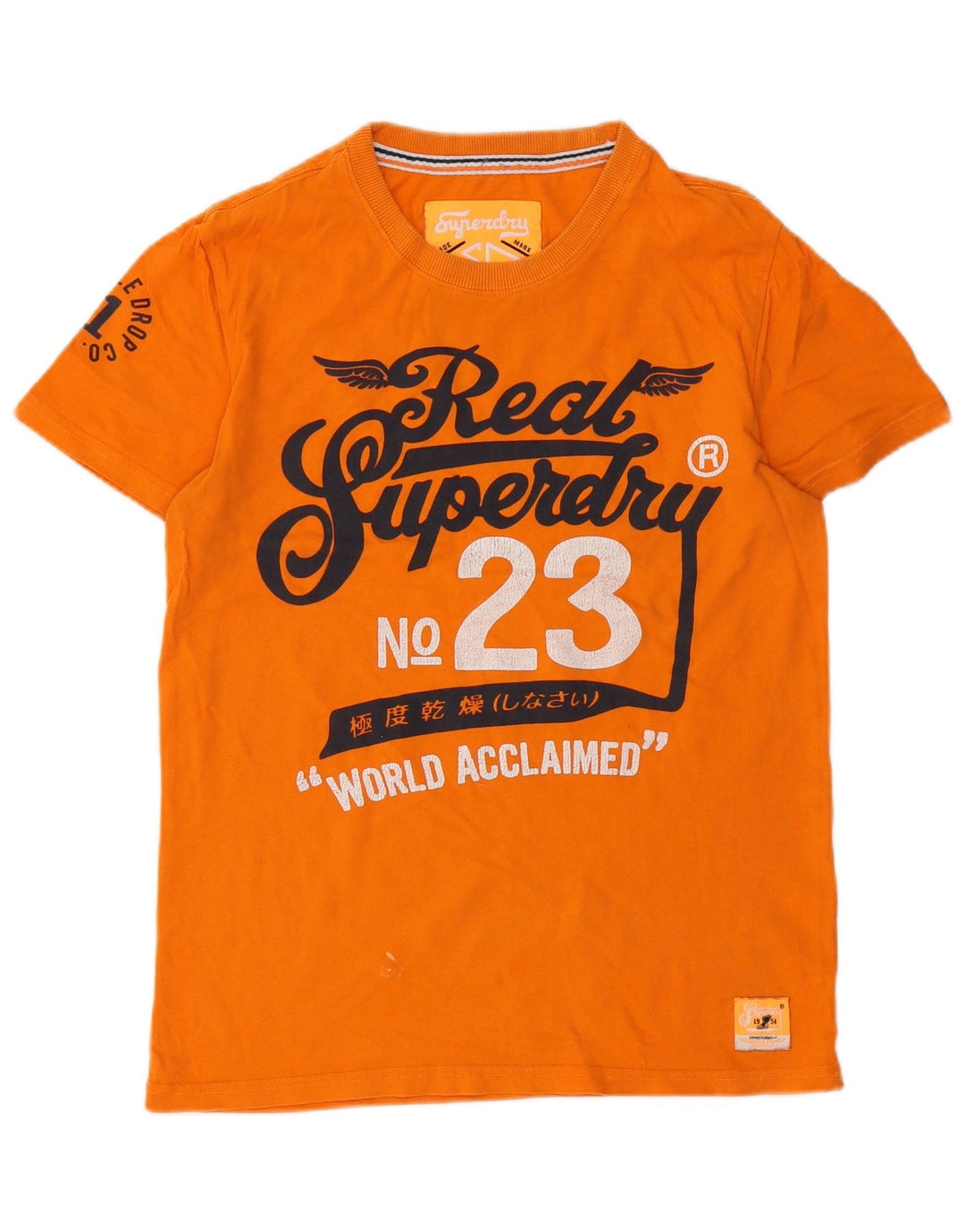 Ανδρικό γραφικό μπλουζάκι Superdry, μεσαίο πορτοκαλί βαμβακερό