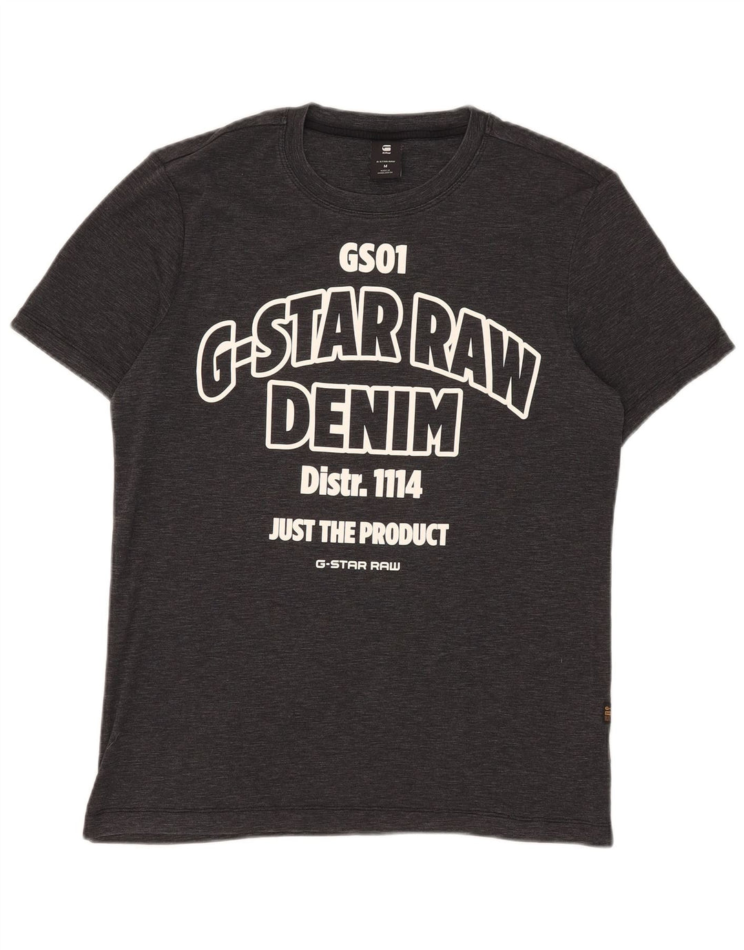 Ανδρικό γραφικό T-Shirt G-Star Top από μεσαίο μαύρο βαμβακερό