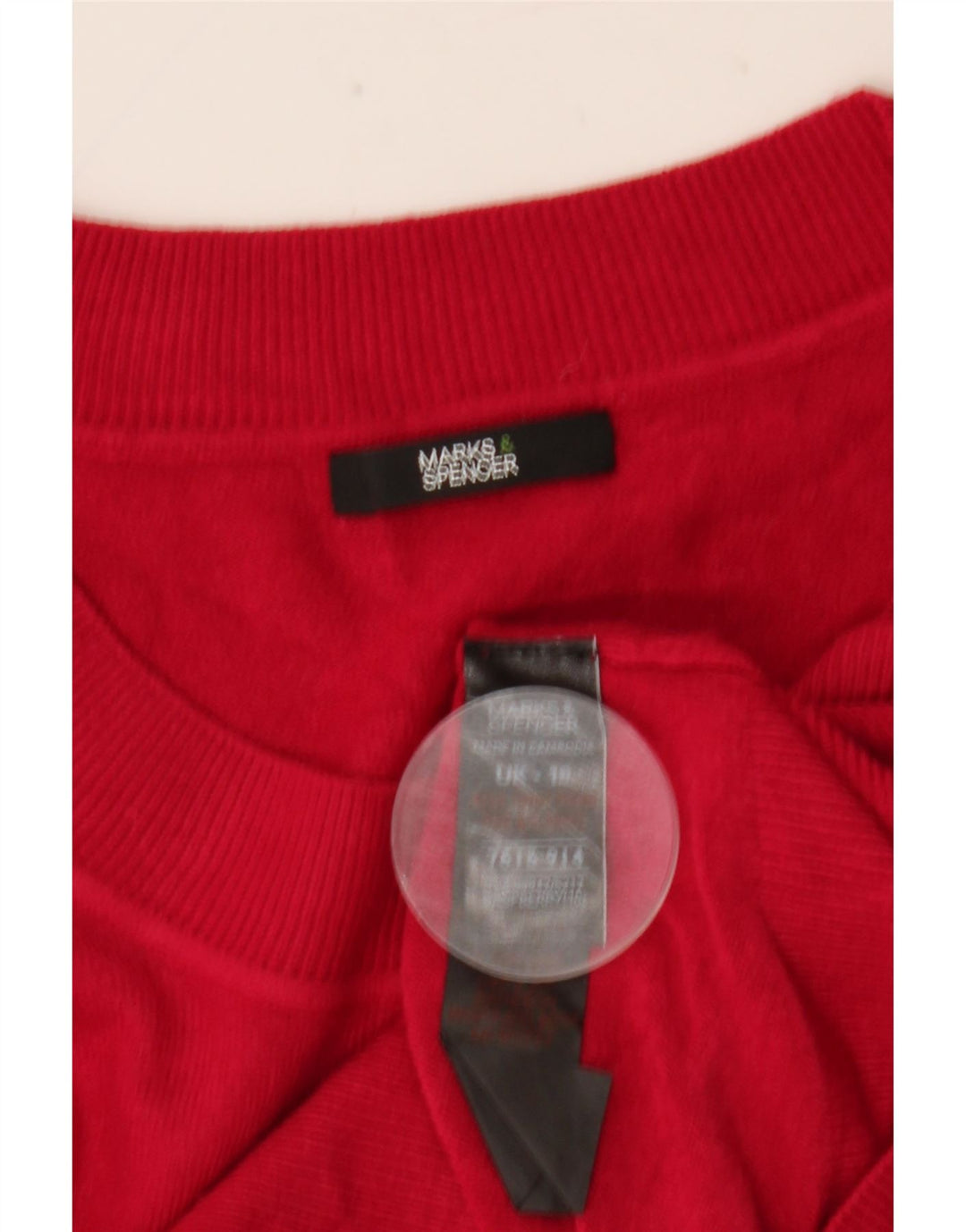 MARKS & SPENCER Γυναικείο πουλόβερ Crop Cardigan UK 10 Small Pink Acrylic