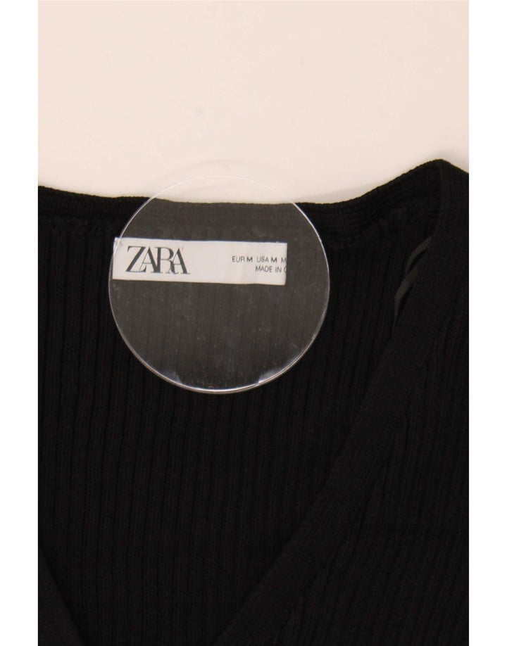 Ζακέτα Zara Crop UK 12 Medium Black