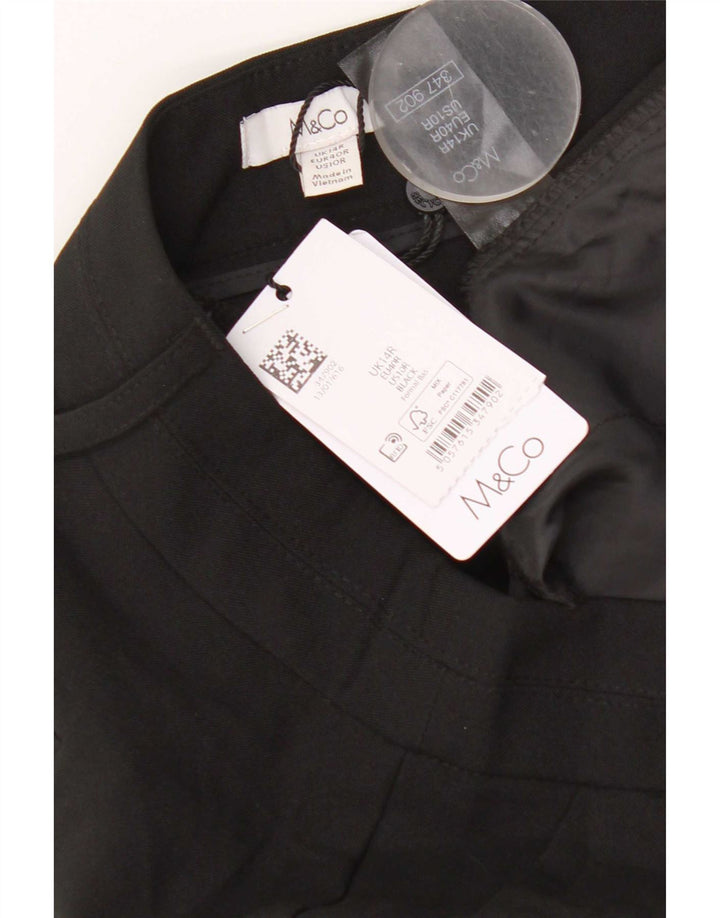 M&Co Γυναικεία Bootcut Παντελόνι Chino UK 14 Large W32 L29 Μαύρο Πολυεστέρας