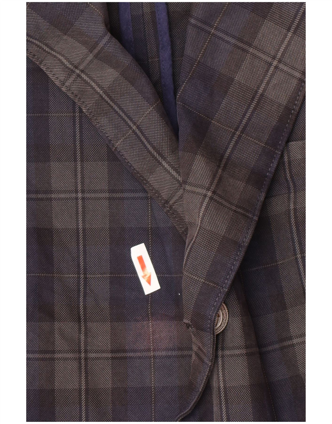 Jaggy Ανδρικό σακάκι σακάκι με 3 κουμπιά IT 48 Μεσαίο μπλε καρό βαμβακερό