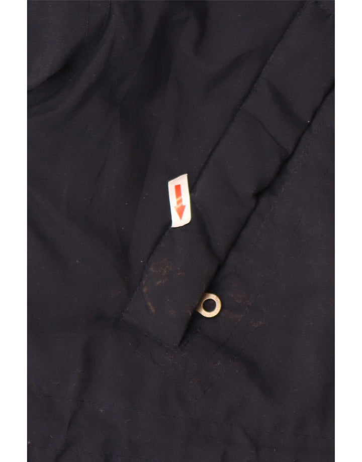 Vintage Ανδρικό παλτό αντιανεμικό UK 38 Medium Navy Blue Colorblock Πολυεστέρας