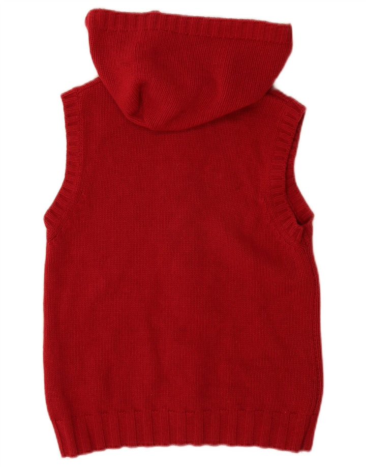 MURPHY & NYE Γυναικείο πουλόβερ με κουκούλα ζακέτα UK 10 Small Burgundy