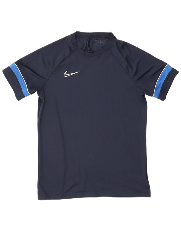Ανδρικό μπλουζάκι Nike Dri Fit Top Large Navy Blue Colorblock Πολυεστέρας