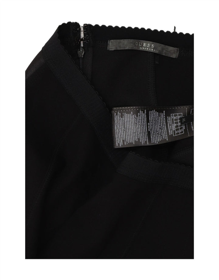 GUESS Γυναικεία Pencil Φούστα UK 16 Μεγάλη W36 Μαύρη Βισκόζη