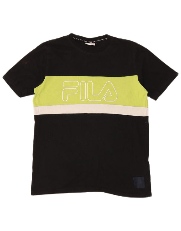 Fila Boys Graphic Vest Top 15-16 Years Black Colourblock Βαμβακερό