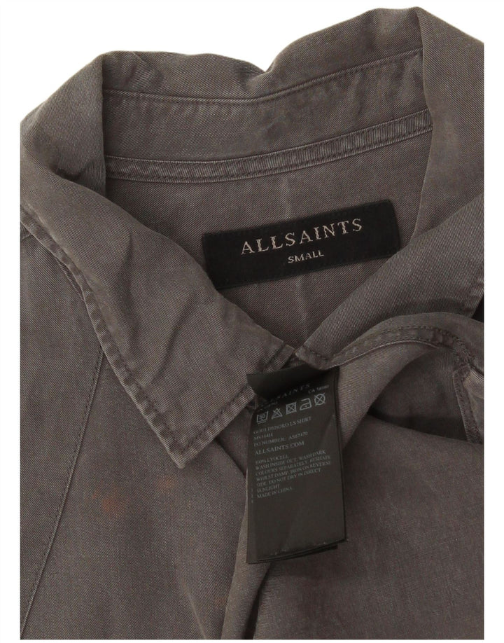 Ανδρικό πουκάμισο All Saints Small Grey Lyocell