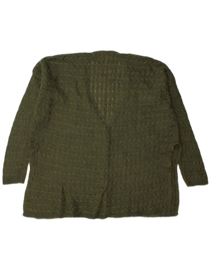 Zara Γυναικείο πουλόβερ με ζακέτα UK 14 Medium Green