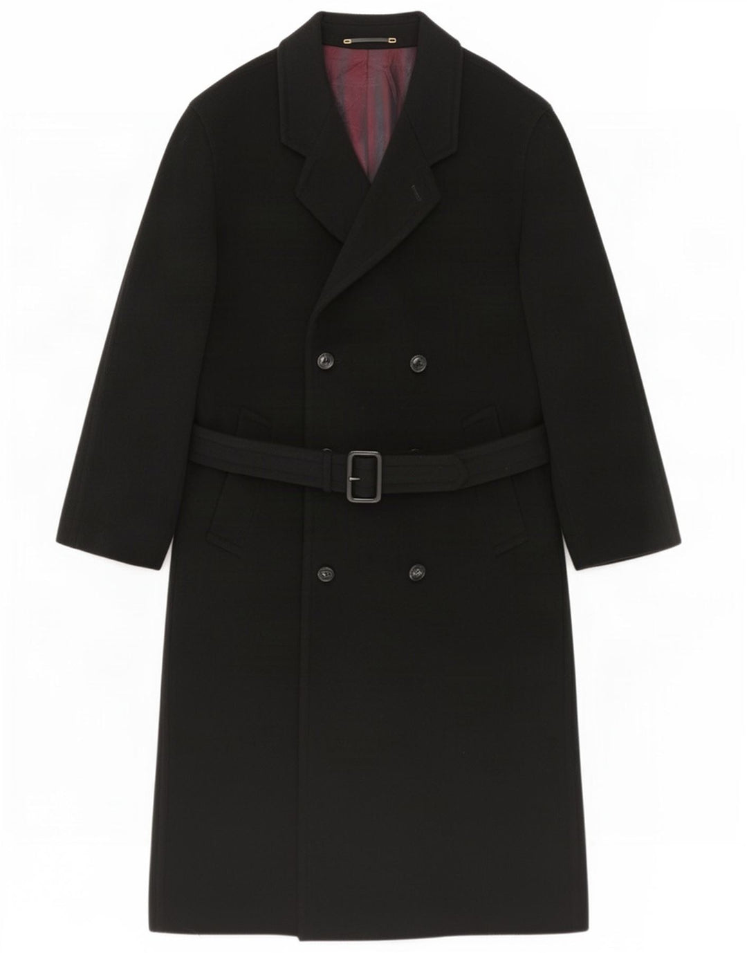 Vintage Ανδρικό Διπλό Παλτό UK 38 Medium Black Wool