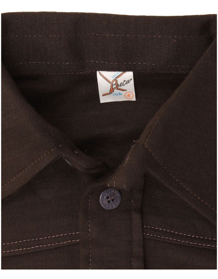 Ανδρικό μακρυμάνικο μπλουζάκι πόλο BETA σε καφέ μικρό