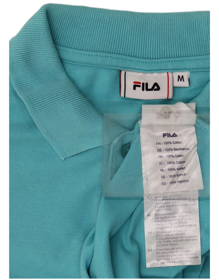 Ανδρικό πουκάμισο πόλο Fila, μεσαίο μπλε βαμβακερό