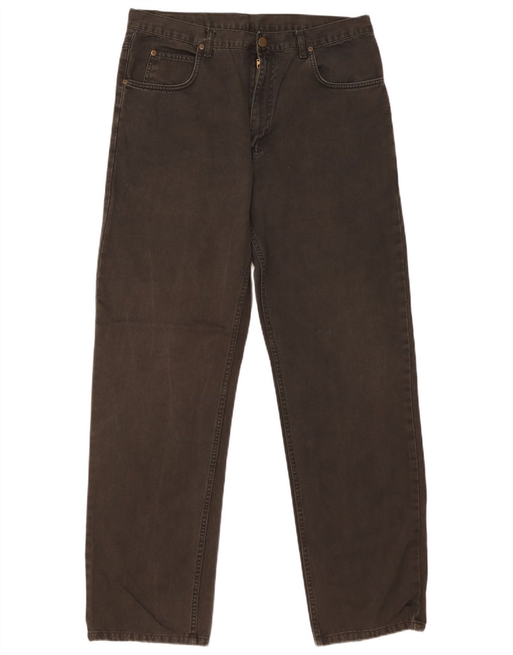 Lee Mens Straight Jeans W34 L32 Μαύρο βαμβακερό