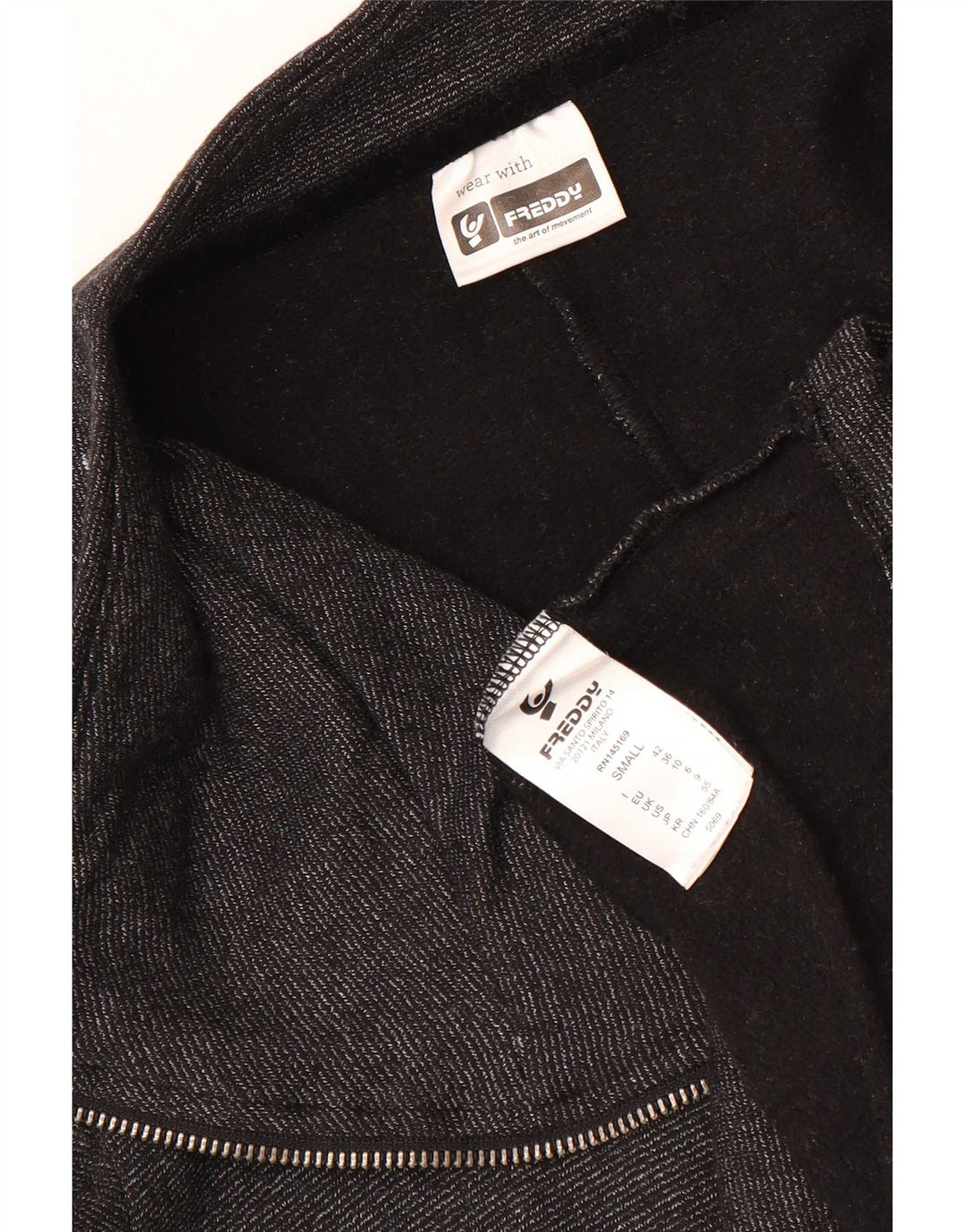 Freddy γυναικεία υπερμεγέθη αθλητική φόρμα Top Jacket UK 10 Small Grey Cotton