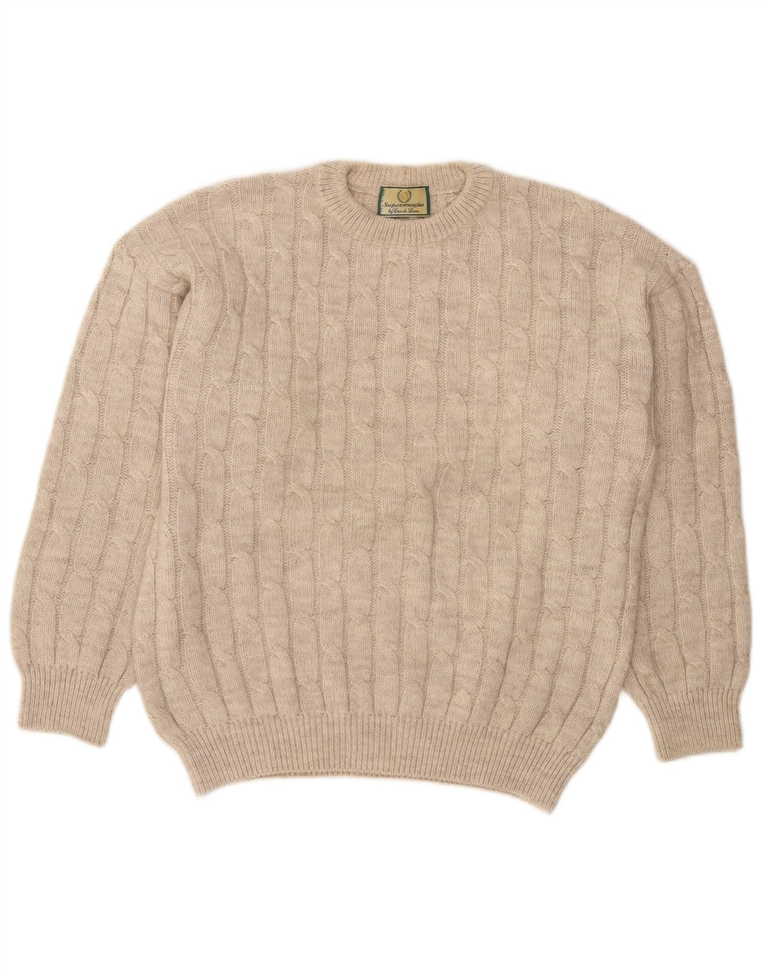 Ανδρικό πουλόβερ Supermaglia Crew Neck Jumper Μεγάλο Μπεζ