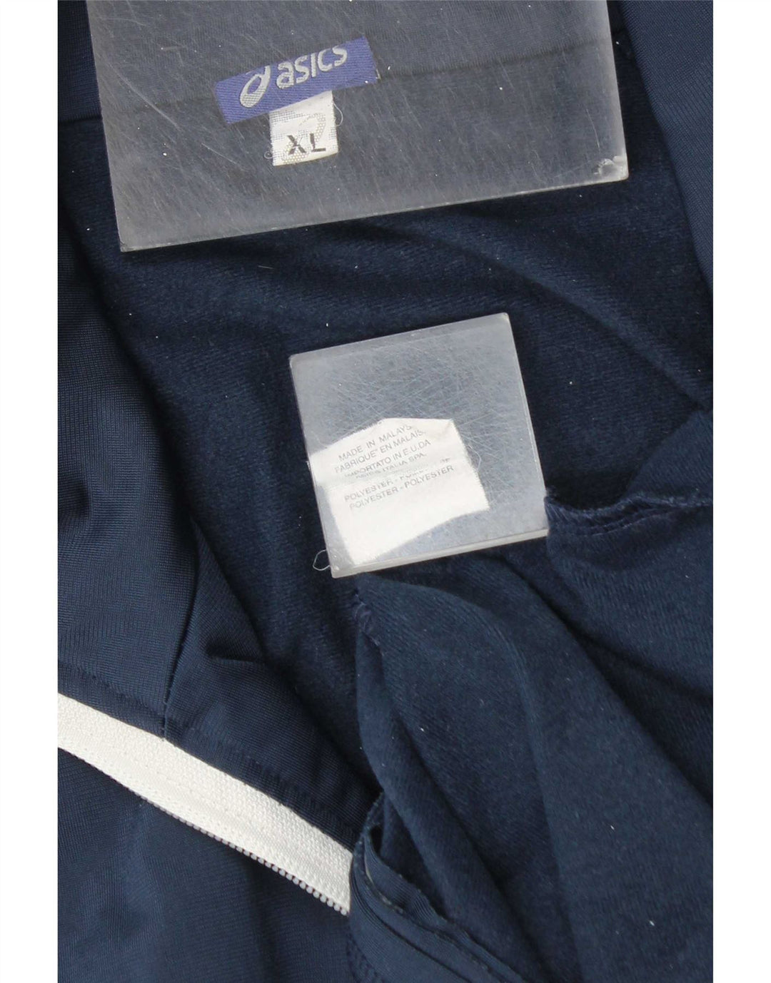Ανδρική φόρμα Asics Top Jacket XL Navy Blue ριγέ πολυεστέρας