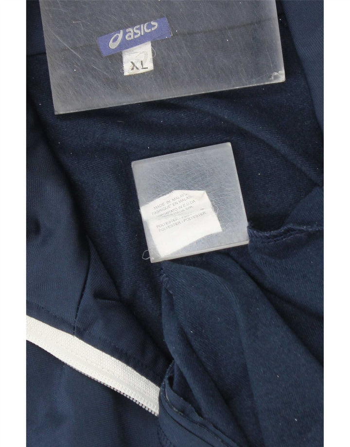 Ανδρική φόρμα Asics Top Jacket XL Navy Blue ριγέ πολυεστέρας