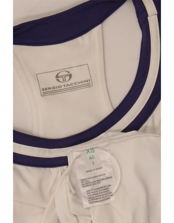 Sergio Tacchini Γυναικείο Γιλέκο Τοπ UK 4 XS Λευκό νάιλον