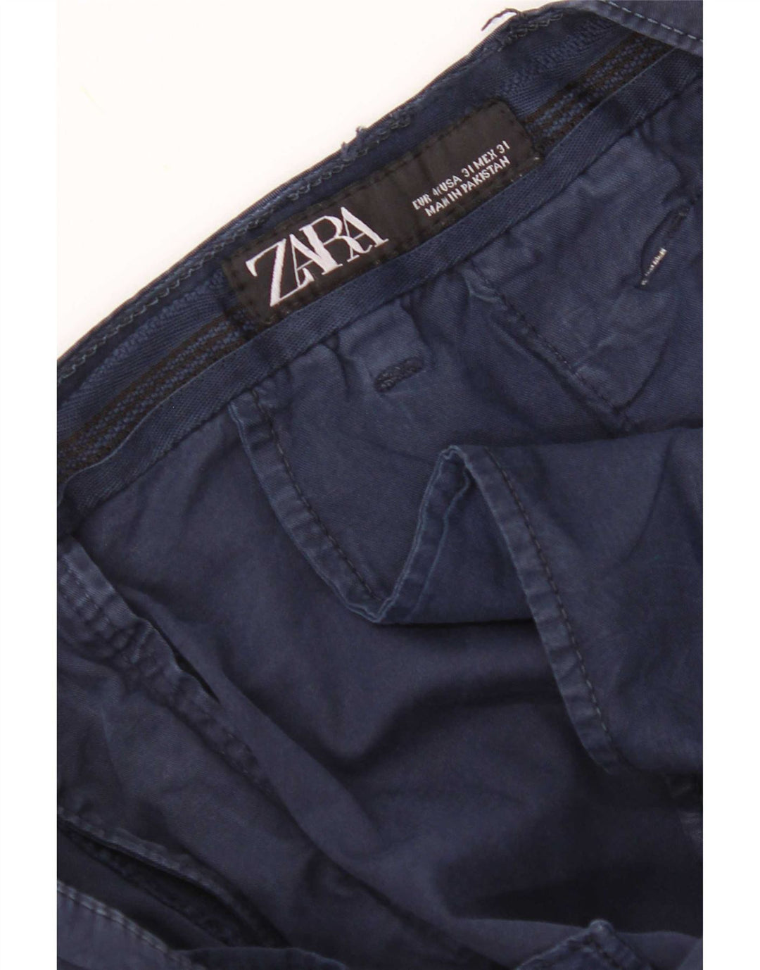 Ανδρικό παντελόνι Zara Slim Cropped EU 40 Medium W31 L26 Navy Blue