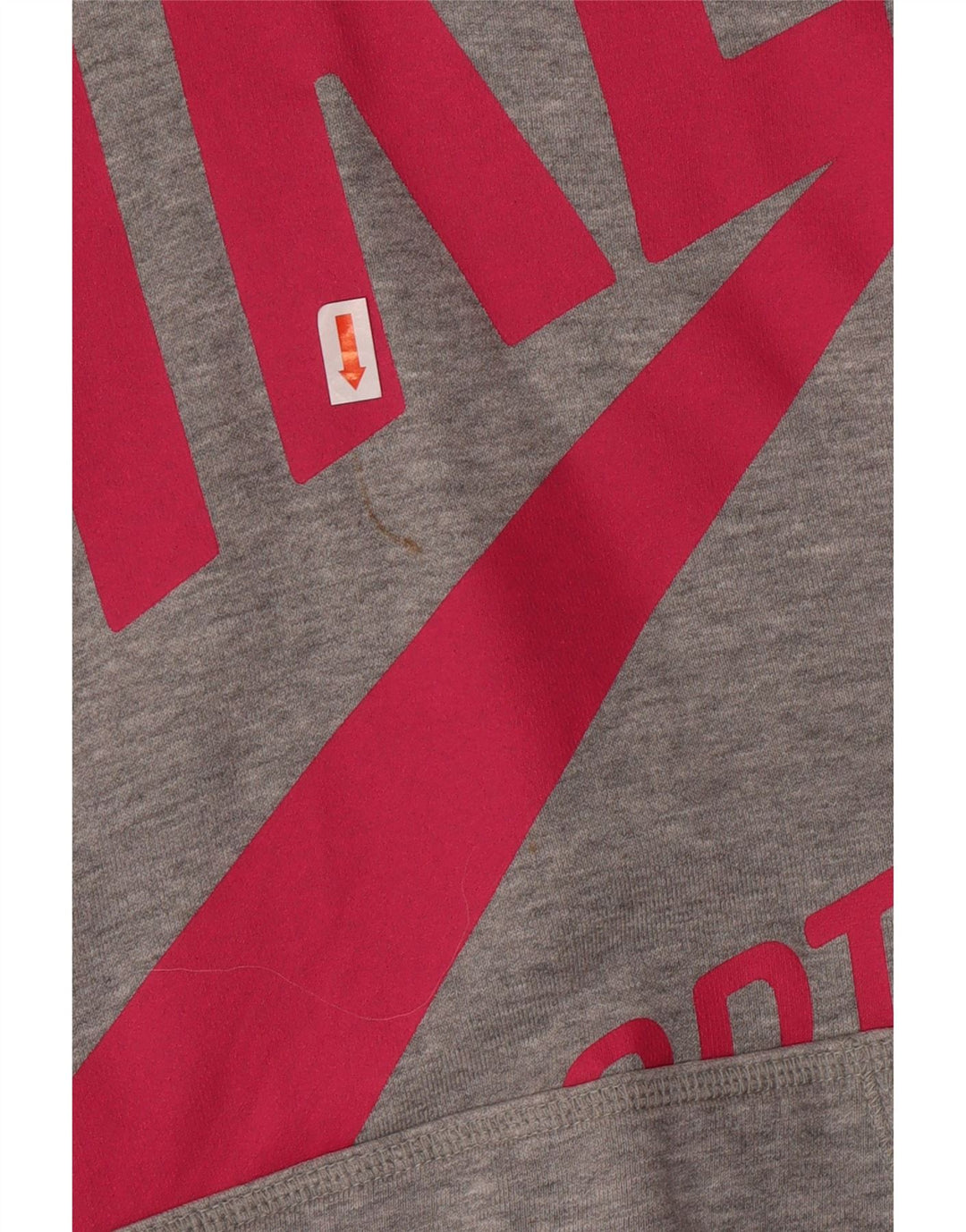 Γυναικεία NIKE Standard Fit Graphic Hoodie Jumper UK 14 Medium Grey Cotton