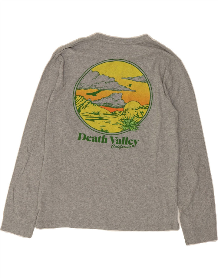 LEVI'S Mens Graphic Top Long Sleeve Large Grey Cotton Vintage Levi's and Second-Hand Levi's from Messina Hembry 