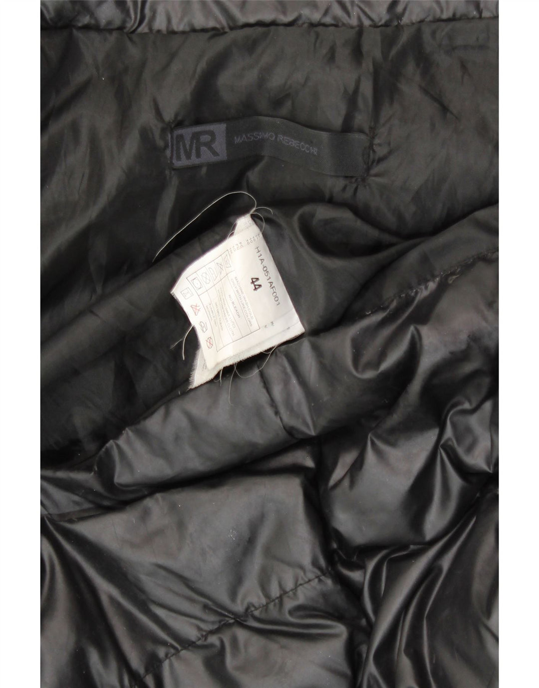 MASSIMO REBECCHI Womens Hooded Padded Coat IT 44 Medium Black Polyamide